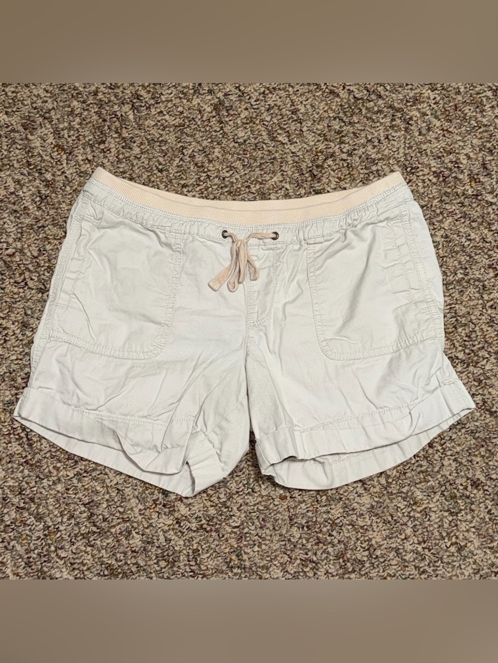 Women’s size small shorts Light Cream Women’s Casual Drawstring Shorts